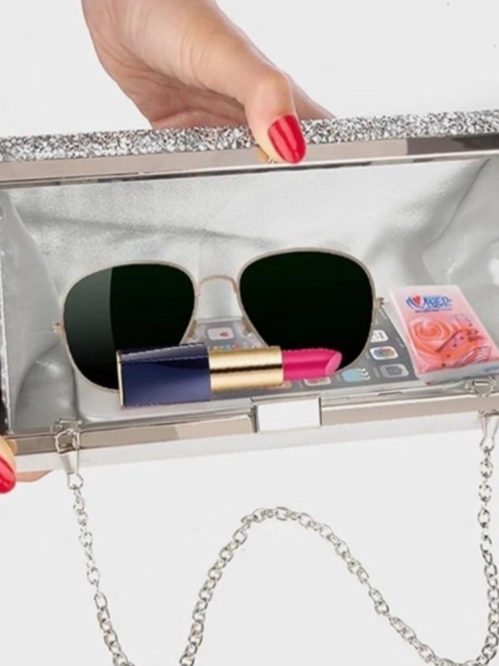 Glitter Evening Clutch in Copper Sparkle - Picture 8 of 8